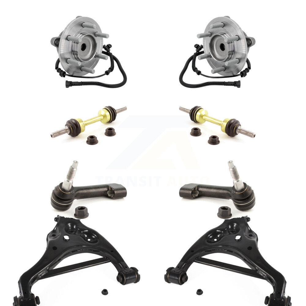 Hub Bearing Lower Control Arm Outer Tie Rod Link Front Kit (8Pc) For Ford F-150