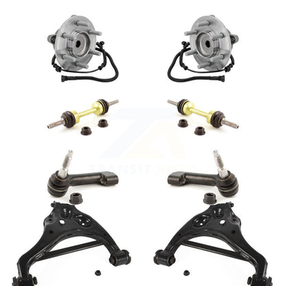 Hub Bearing Lower Control Arm Outer Tie Rod Link Front Kit (8Pc) For Ford F-150