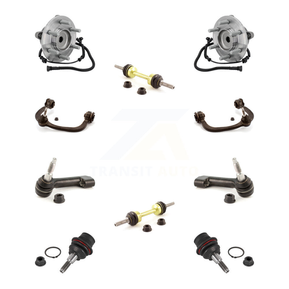 Hub Bearing Upper Control Arm Lower Ball Joint Outer Tie Rod Link Front Kit For