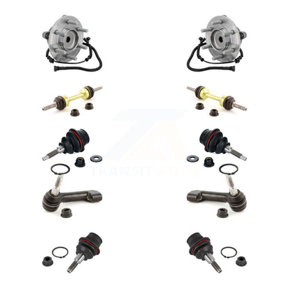 Hub Bearing Upper Lower Ball Joint Outer Tie Rod & Link Front Kit For Ford F-150