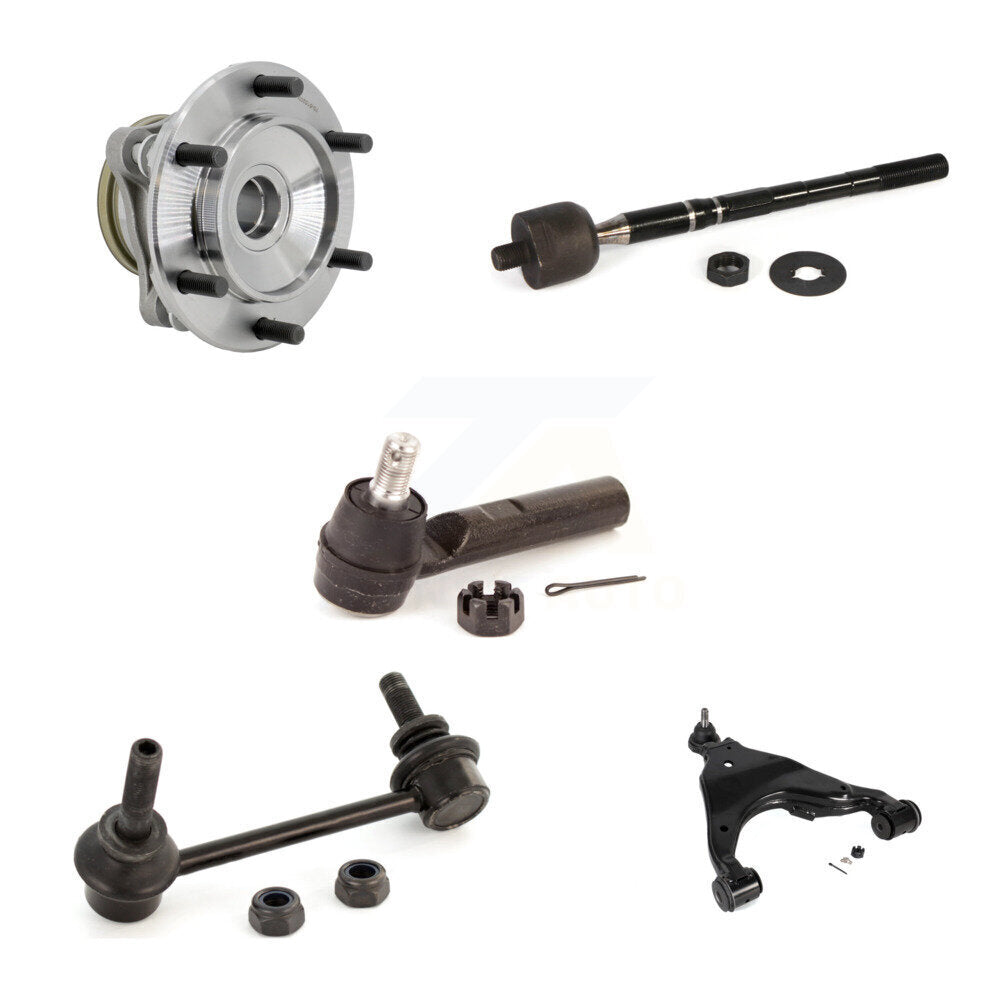 Hub Bearing Link kit Lower Control Arm With Ball Joint Outer Inner Tie Rod Front Left Kit For