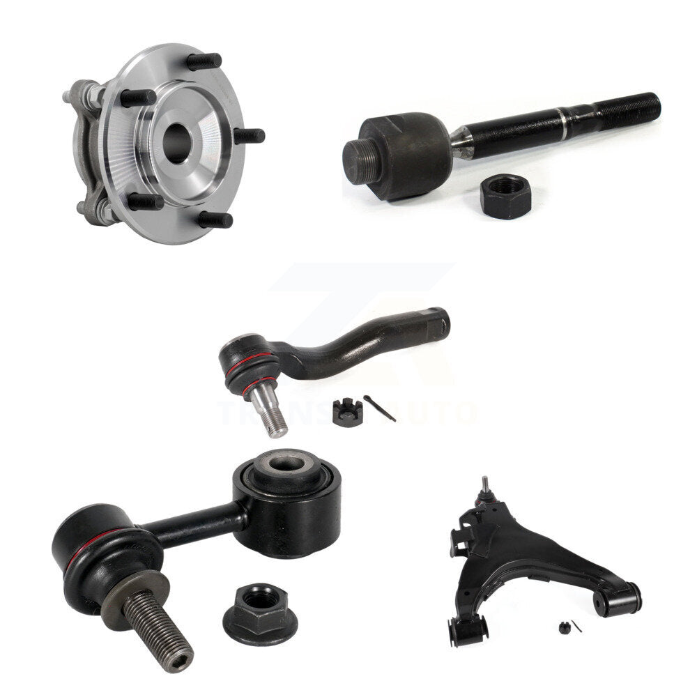 Hub Bearing Link kit Lower Control Arm With Ball Joint Outer Inner Tie Rod Front Left Kit For