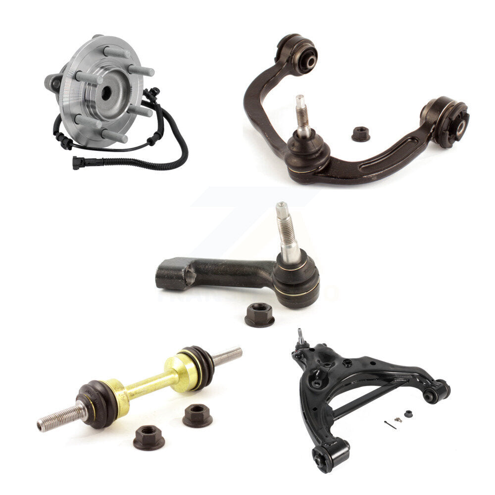 Hub Bearing Link kit Lower & Upper Control Arm with BJ Outer Tie Rod Front Right Kit For