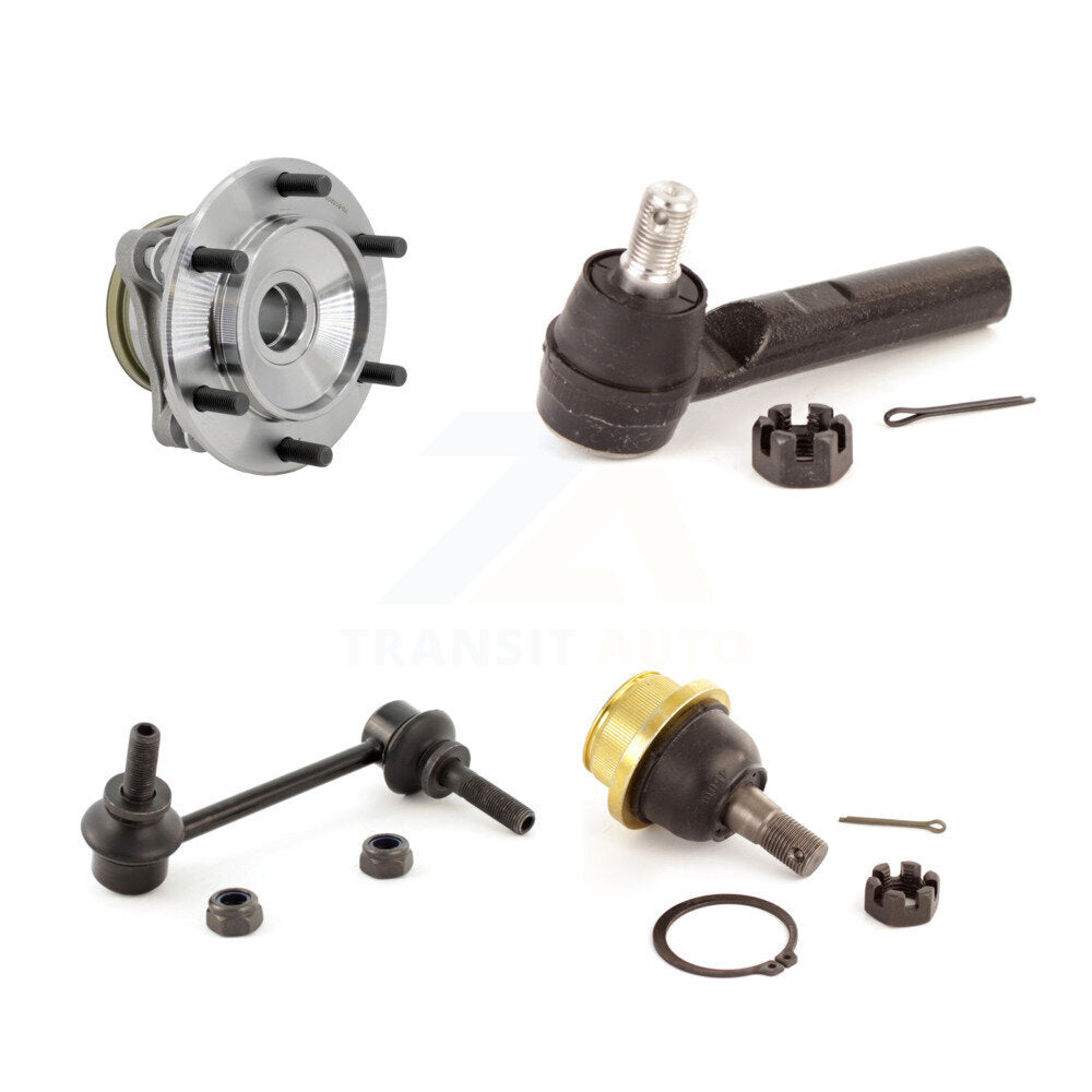 Hub Bearing Link kit Lower Ball Joint And Outer Tie Rod End Front Right Kit For