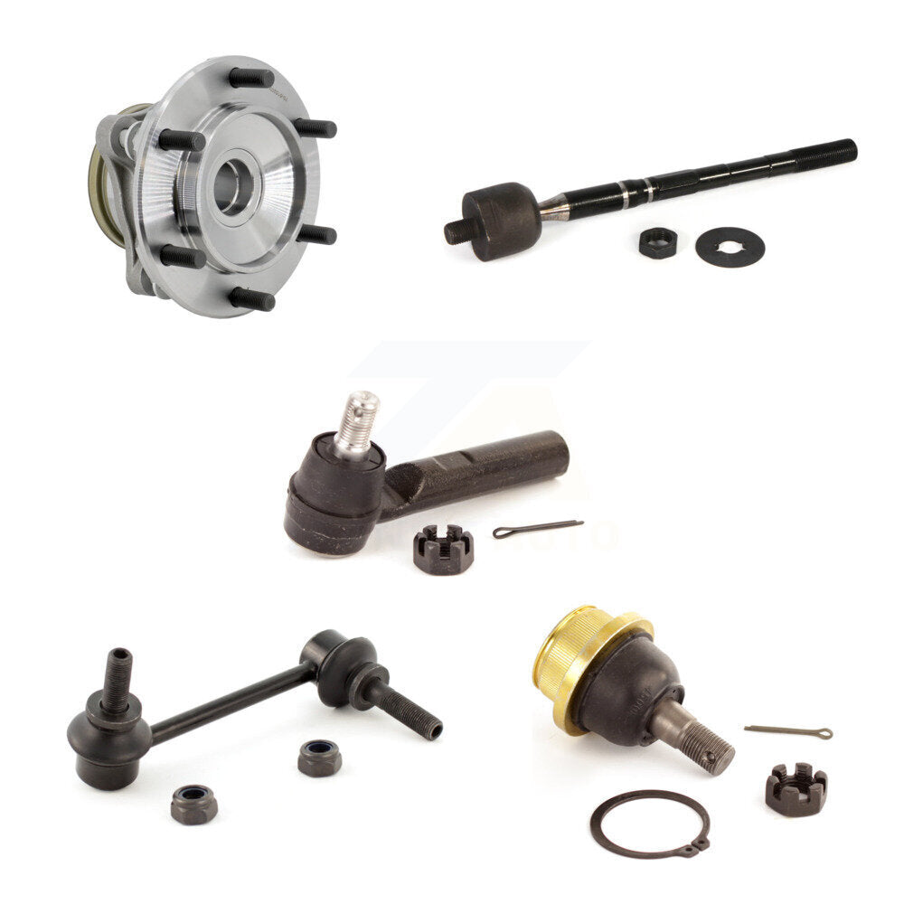 Hub Bearing Link kit Lower Ball Joint & Outer Inner Tie Rod Front Right Kit For