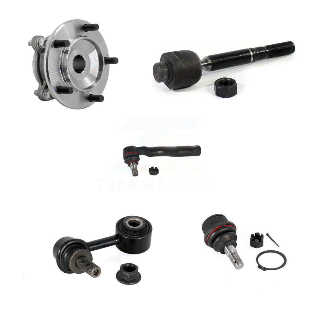 Hub Bearing Link kit Lower Ball Joint & Outer Inner Tie Rod Front Right Kit For