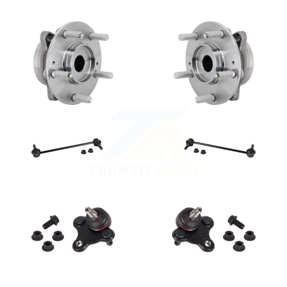 Hub Bearing Lower Ball Joint Sway Bar Link Front Kit For 2018-2022 Hyundai Kona