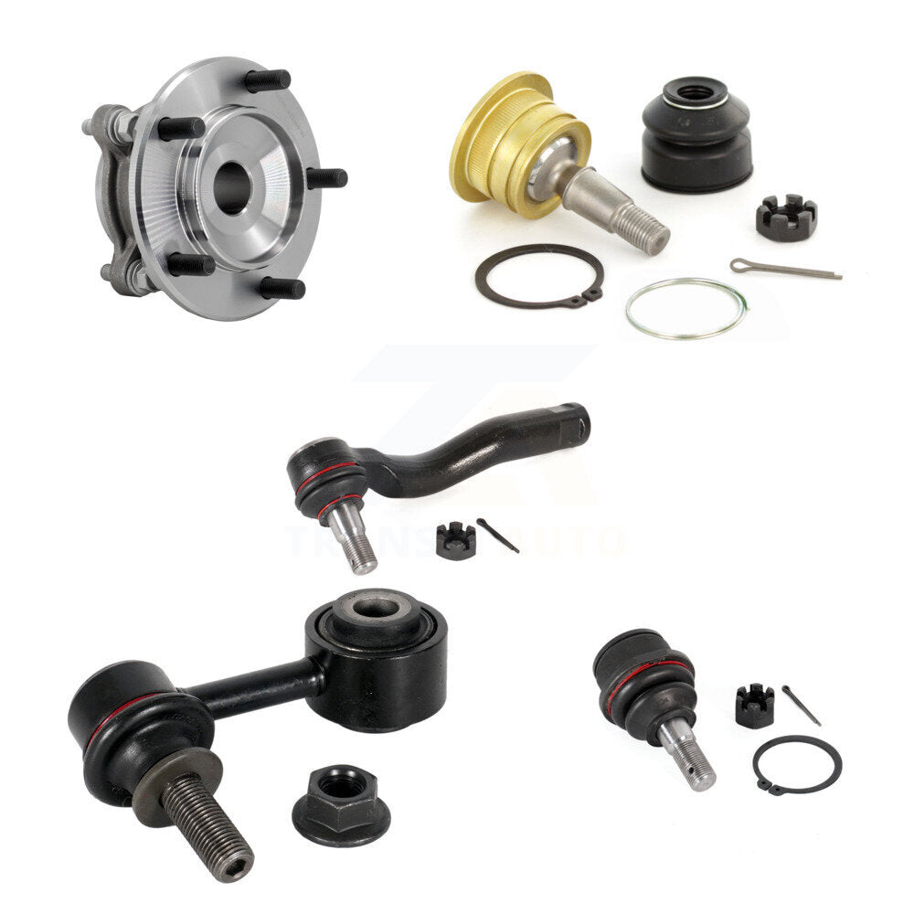 Hub Bearing Link kit Upper Lower Ball Joint Outer Tie Rod Front Left Kit For RWD