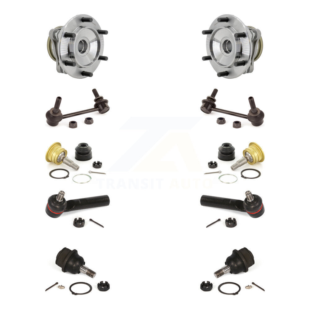 Bearing Upper Lower Ball Joint Outer Tie Rod Link Front Kit (10Pc) For Toyota FJ