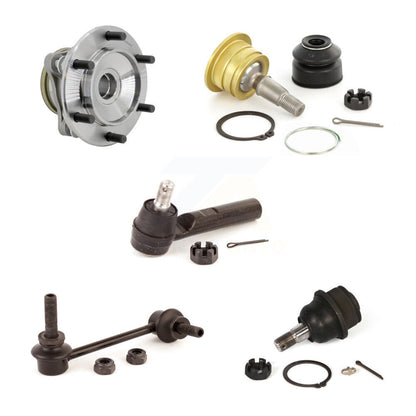 Hub Bearing Link kit Upper Lower Ball Joint & Outer Tie Rod Front Right Kit For