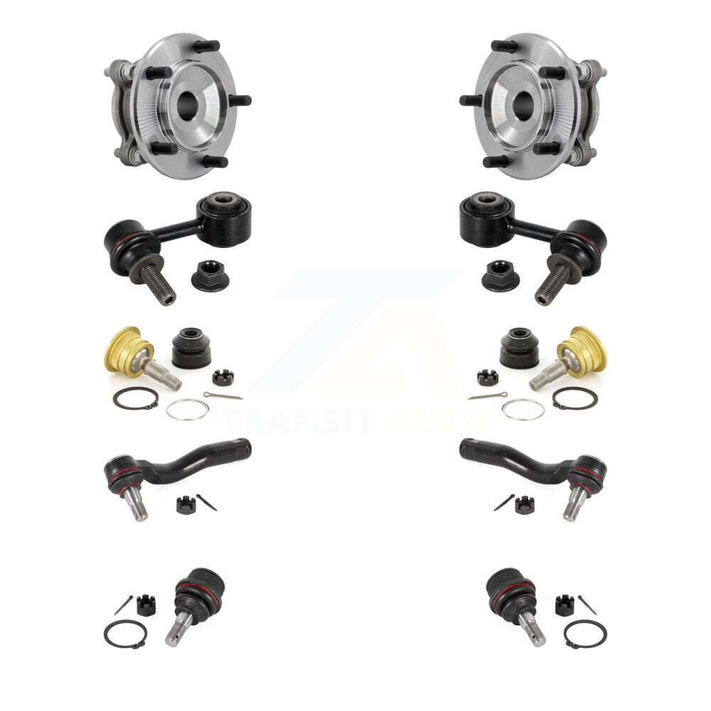 Bearing Upper Lower Ball Joint Outer Tie Rod & Link Front Kit (10Pc) For Toyota