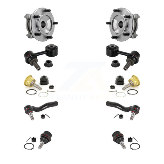 Bearing Upper Lower Ball Joint Outer Tie Rod & Link Front Kit (10Pc) For Toyota