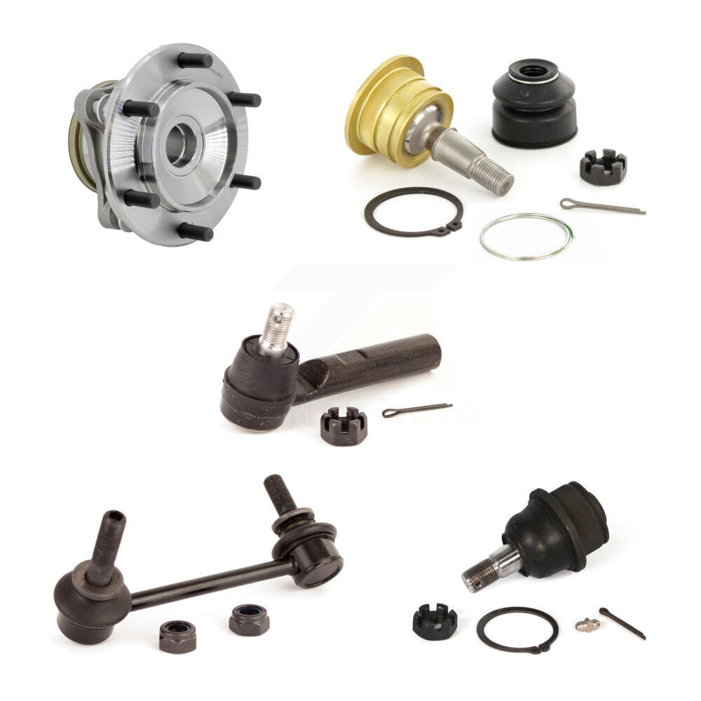 Hub Bearing Link kit Upper Lower Ball Joint Outer Tie Rod End Front Left Kit For