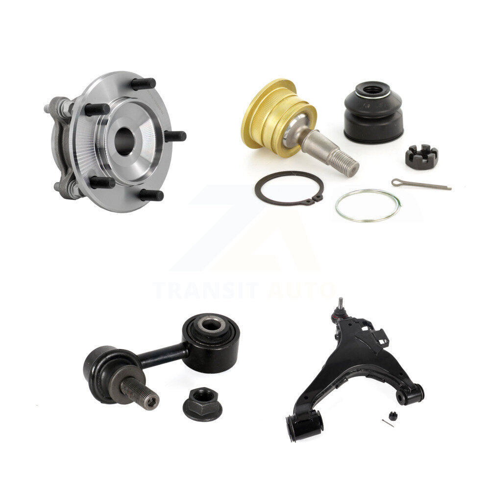 Hub Bearing Link kit Lower Control Arm Upper Ball Joint Front Right Kit For RWD