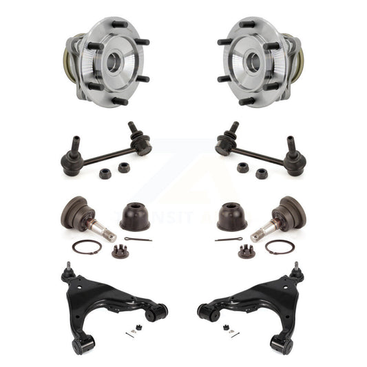 Hub Bearing Lower Control Arm Upper Ball Joint Outer Tie Rod Link Front Kit For