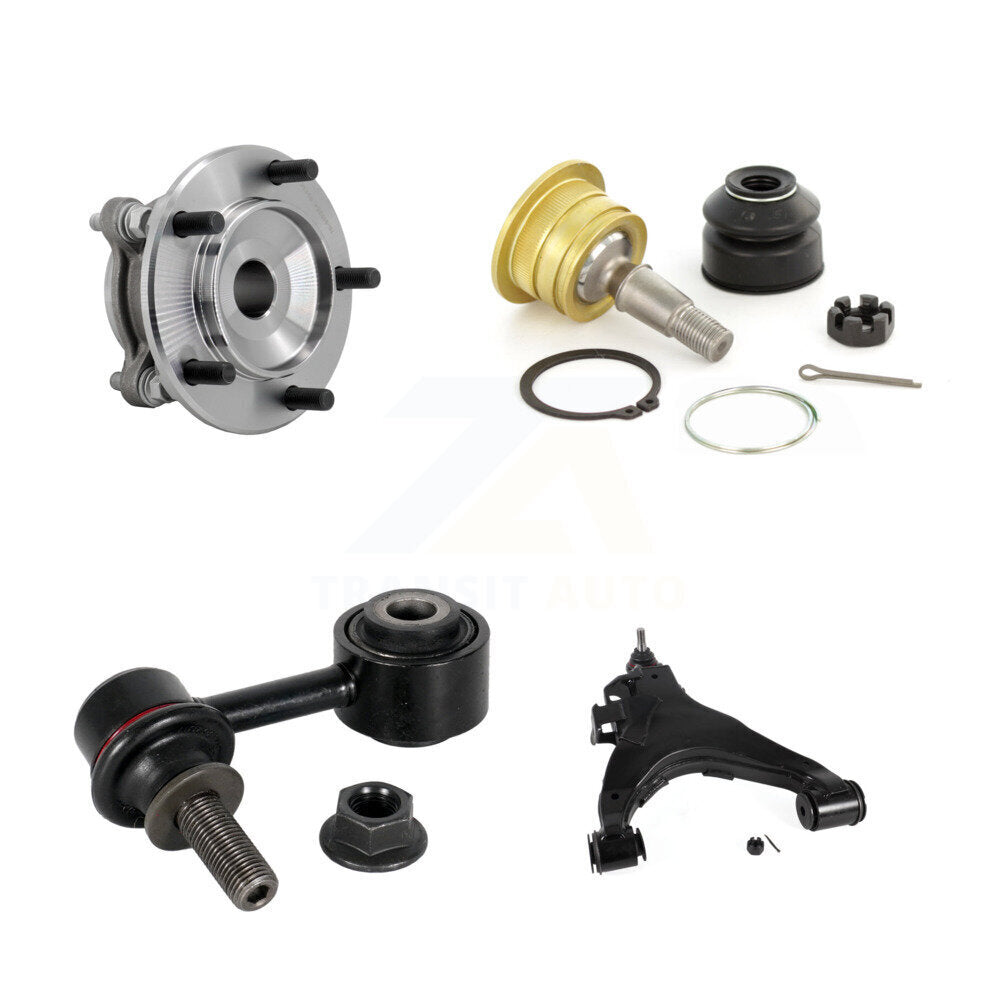 Hub Bearing Link kit Lower Control Arm & Upper Ball Joint Front Left Kit For RWD