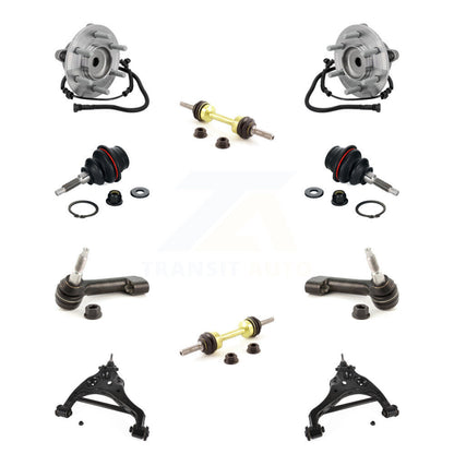 Hub Bearing Lower Control Arm Upper Ball Joint Outer Tie Rod Link Front Kit For