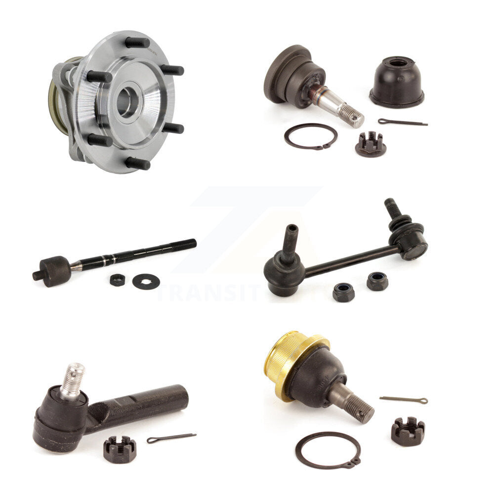 Hub Bearing Link kit Upper Lower Ball Joint Outer Inner Tie Rod Front Left Kit For