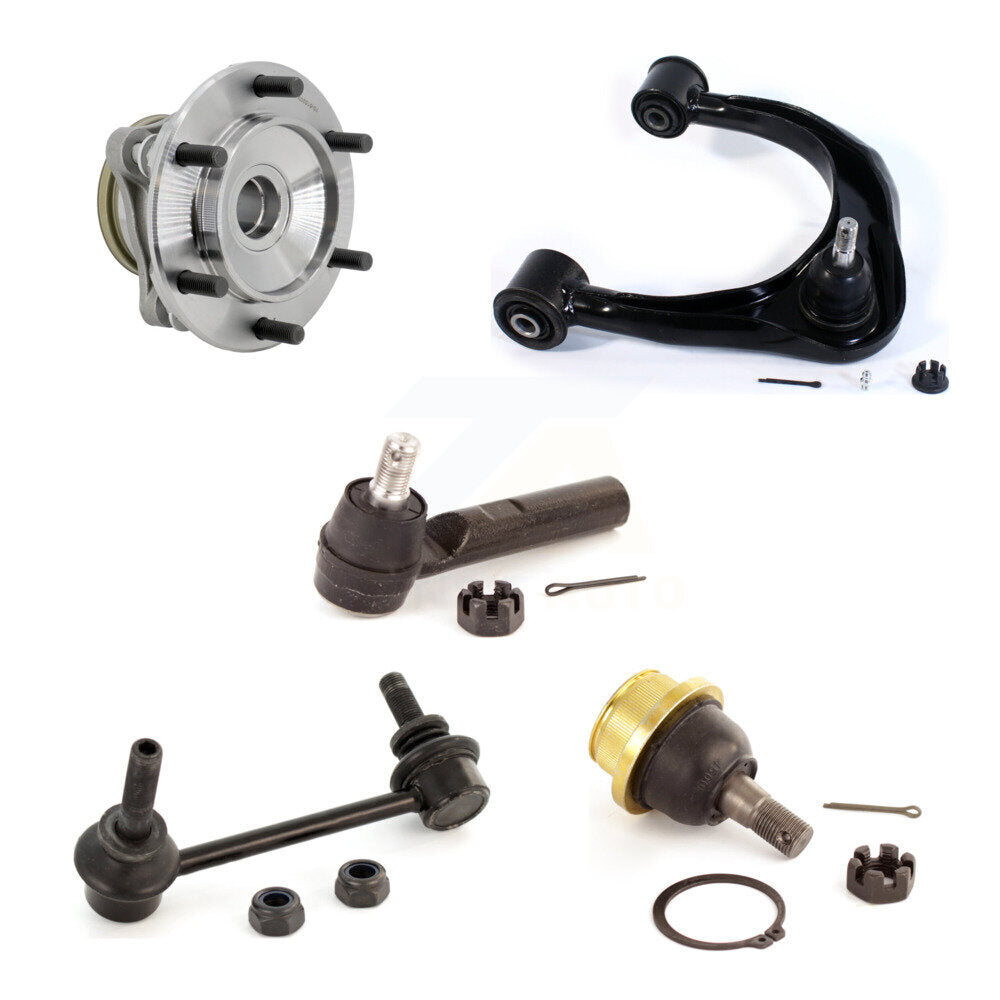 Hub Bearing Link kit Upper Control Arm Lower Ball Joint Outer Tie Rod Front Left Kit For