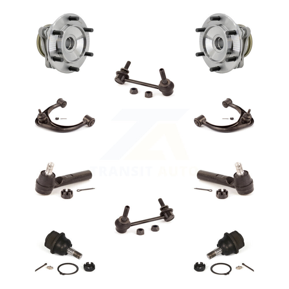 Hub Bearing Upper Control Arm Lower Ball Joint Outer Tie Rod Link Front Kit For
