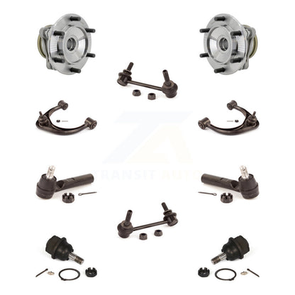 Hub Bearing Upper Control Arm Lower Ball Joint Outer Tie Rod Link Front Kit For