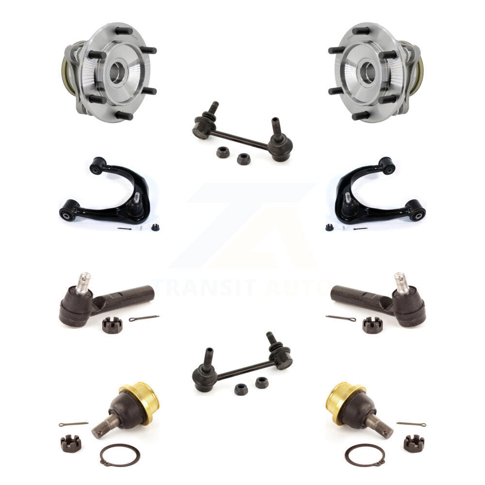 Hub Bearing Upper Control Arm Lower Ball Joint Outer Tie Rod Link Front Kit For
