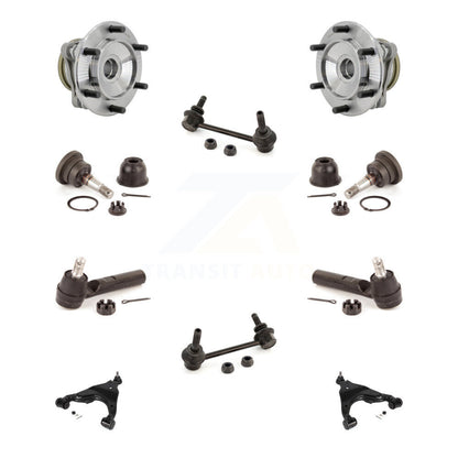 Hub Bearing Lower Control Arm Upper Ball Joint Outer Tie Rod Link Front Kit For