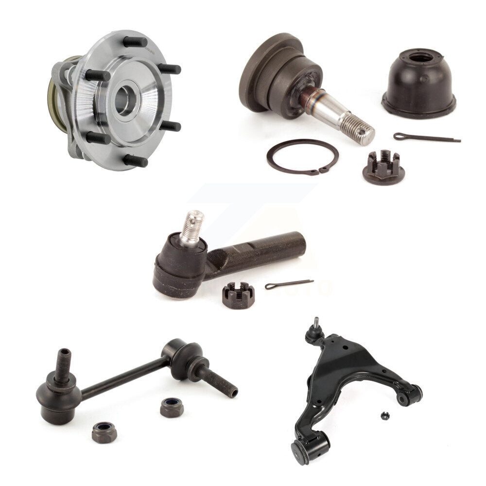 Hub Bearing Link kit Lower Control Arm Upper Ball Joint Outer Tie Rod Front Right Kit For