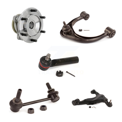 Hub Bearing Link kit Lower & Upper Control Arm with BJ Outer Tie Rod Front Left Kit For