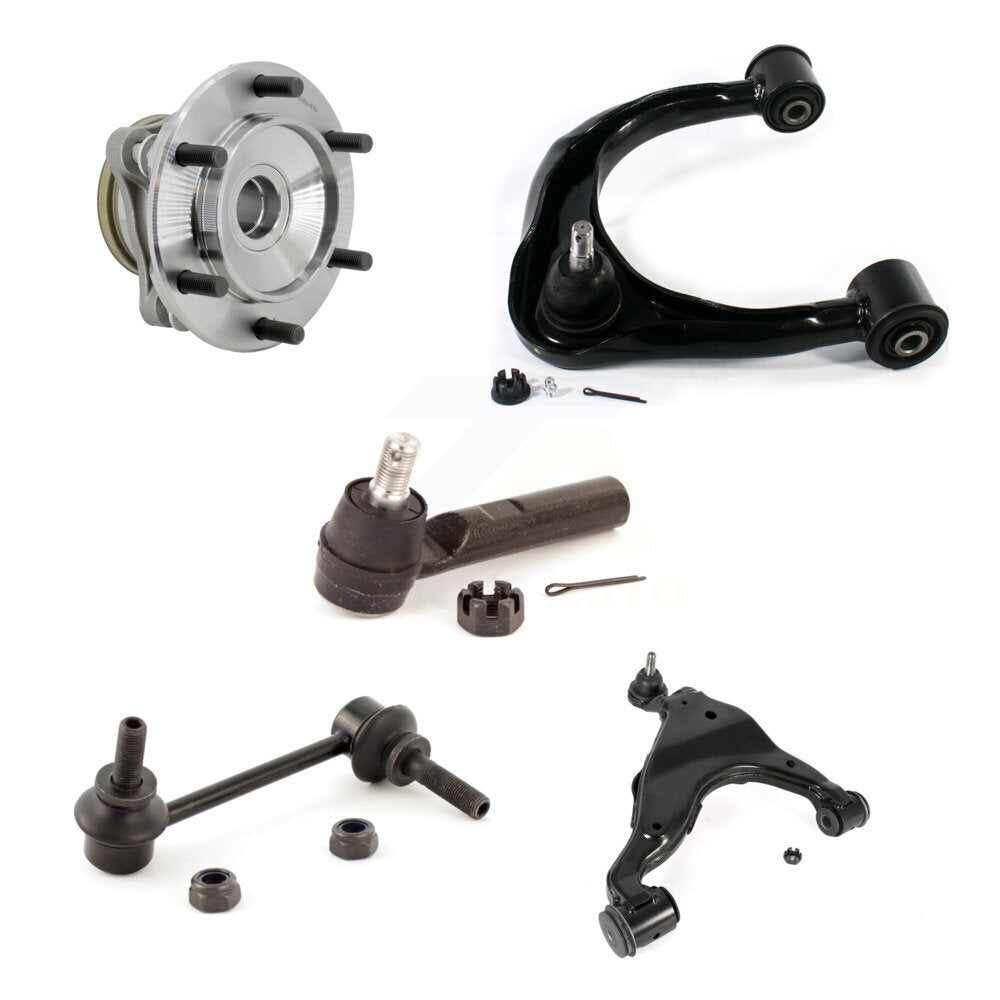 Hub Bearing Link kit Lower & Upper Control Arm with BJ Outer Tie Rod Front Right Kit For