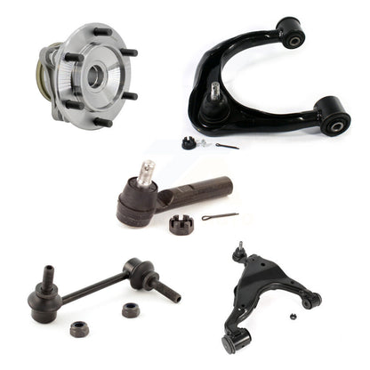 Hub Bearing Link kit Lower & Upper Control Arm with BJ Outer Tie Rod Front Right Kit For