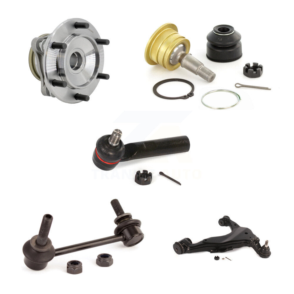 Hub Bearing Link kit Lower Control Arm Upper Ball Joint Outer Tie Rod Front Left Kit For