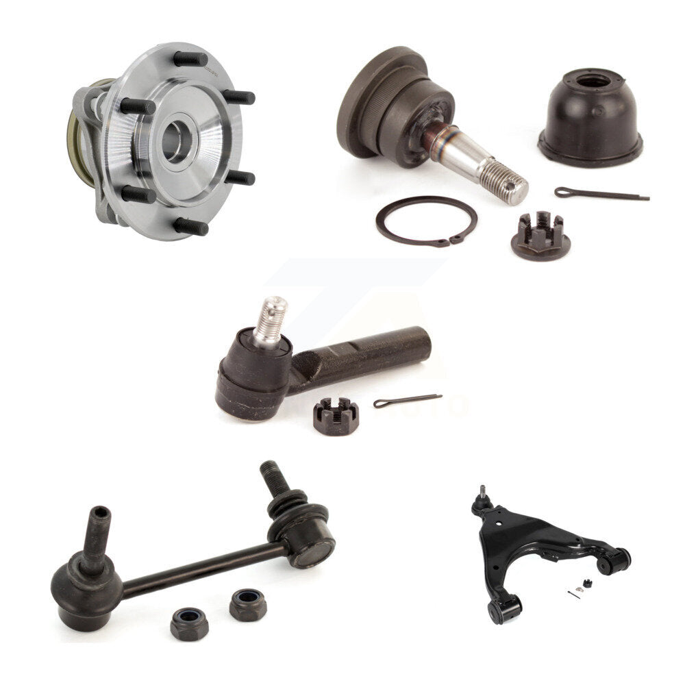 Hub Bearing Link kit Lower Control Arm Upper Ball Joint Outer Tie Rod Front Left Kit For
