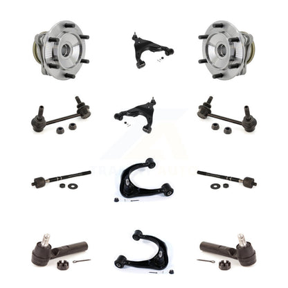 Bearing Lower Upper Control Arm with BJ Outer Inner Tie Rod & Link Front Kit For