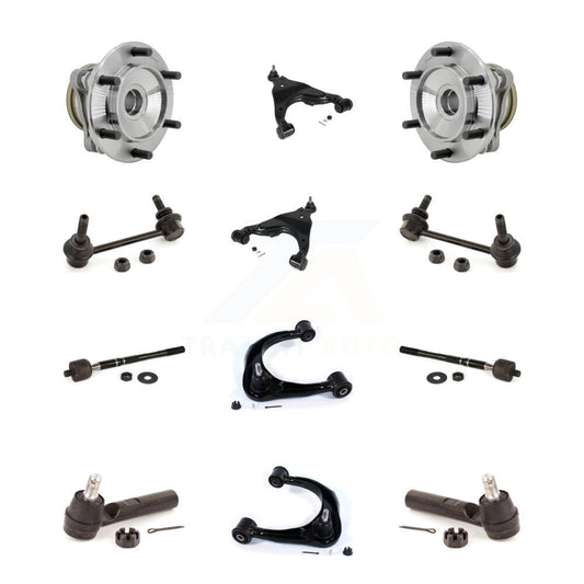 Bearing Lower Upper Control Arm with BJ Outer Inner Tie Rod & Link Front Kit For