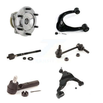 Hub Bearing Link kit Lower & Upper Control Arm with Ball Joint Outer Inner Tie Rod Front Right Kit F