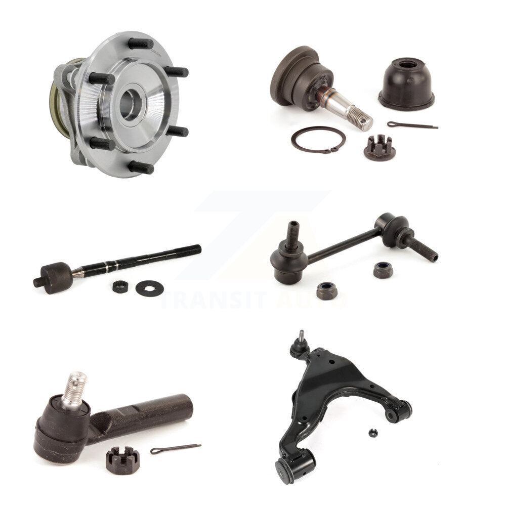 Hub Bearing Link kit Lower Control Arm Upper Ball Joint Outer Inner Tie Rod Front Right Kit For