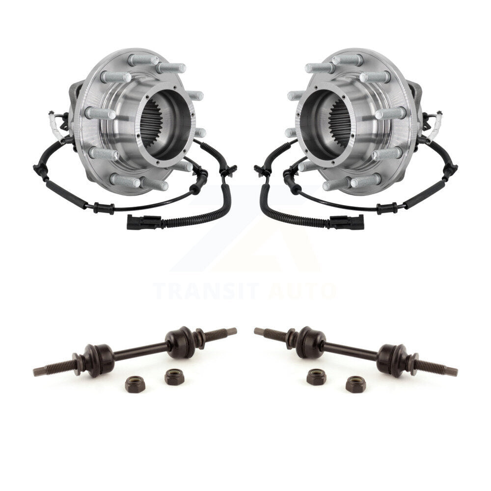 Hub Bearing Assembly And Link Front Kit For Ford F-350 Super Duty F-450 F-550