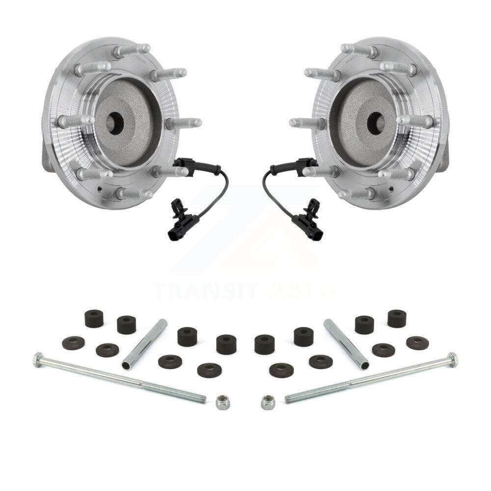 Hub Bearing Assembly & Link Front Kit For GMC Chevrolet Sierra 2500 HD Silverado
