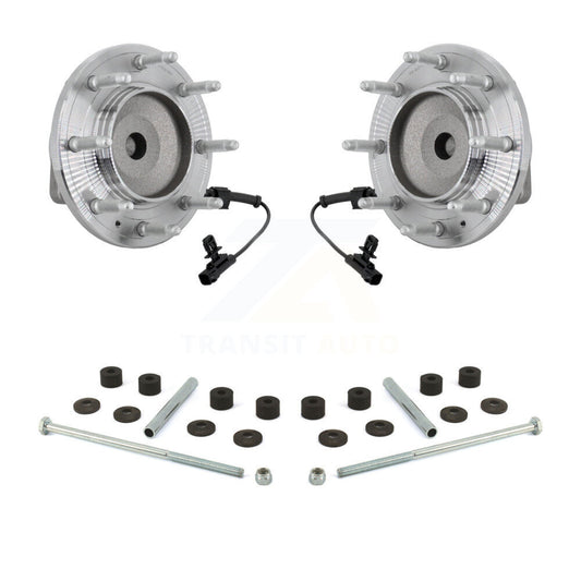 Hub Bearing Assembly & Link Front Kit For GMC Chevrolet Sierra 2500 HD Silverado