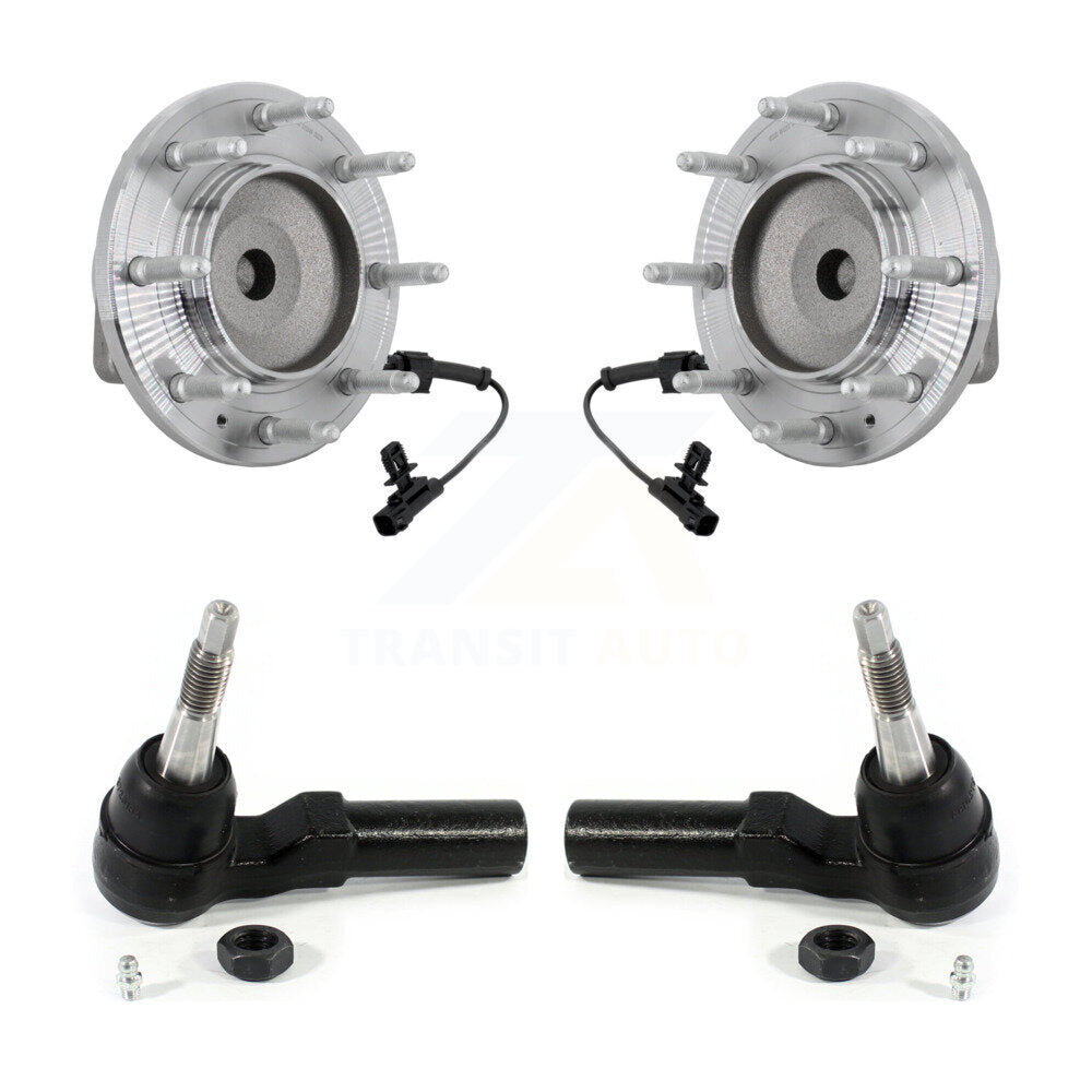 Wheel Bearing & Tie Rod End Front Kit For GMC Chevrolet Sierra 2500 HD Silverado