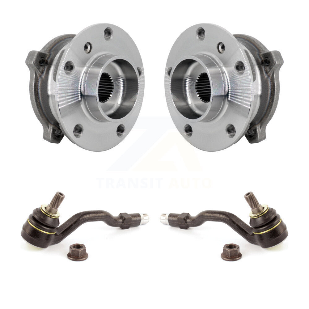Wheel Bearing And Tie Rod End Front Kit For BMW X5 X6 M12 x 1.25 Thread