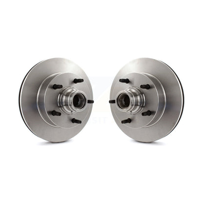 Disc Brake Rotors And Hub Assembly Front Pair For Ford F-150 E-150 Econoline