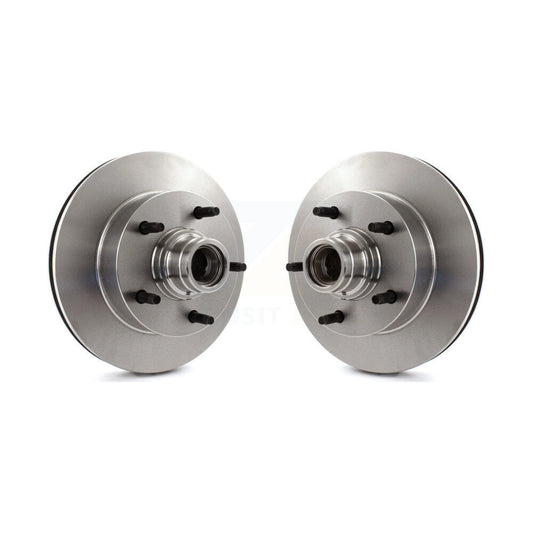 Disc Brake Rotors And Hub Assembly Front Pair For Ford F-150 E-150 Econoline
