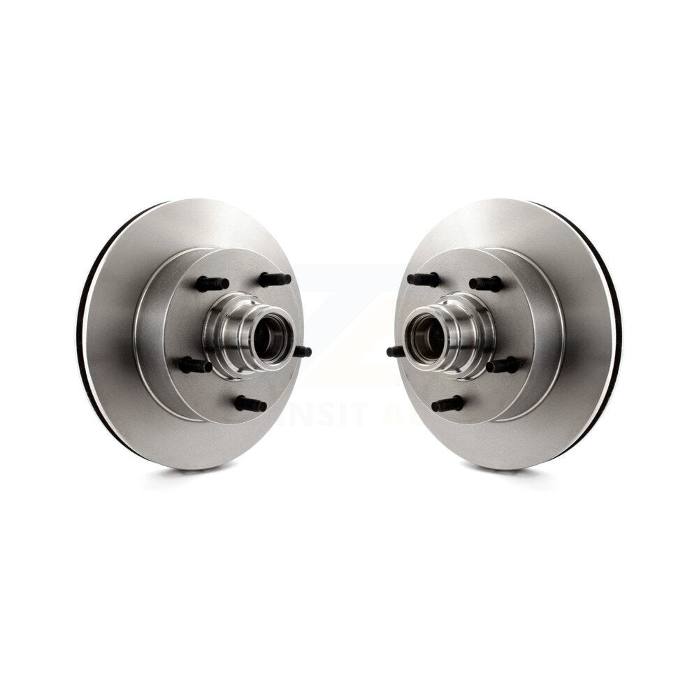 Disc Brake Rotor And Hub Assembly Front Pair For Ford E-150 Econoline Club Wagon