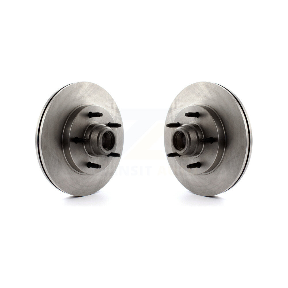 Disc Brake Rotors And Hub Assembly Front Pair For Ford F-150 F-250