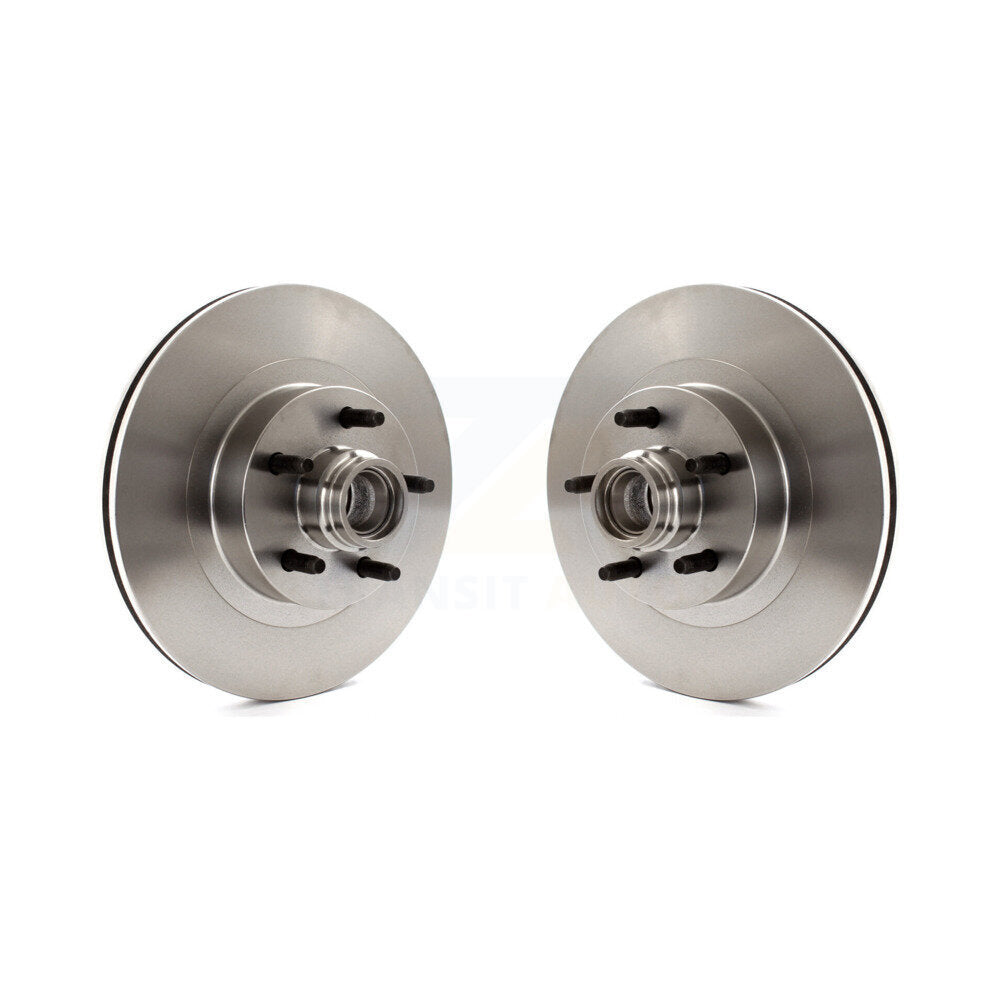 Disc Brake Rotors And Hub Assembly Front Pair For Ford Explorer Sport Trac RWD