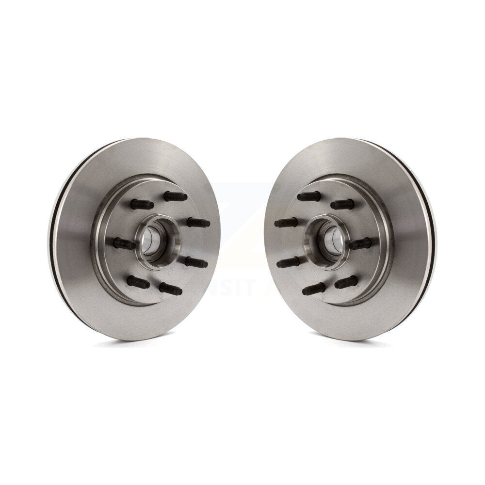 Disc Brake Rotors And Hub Assembly Front Pair For Ford F-150 Lincoln Mark LT RWD