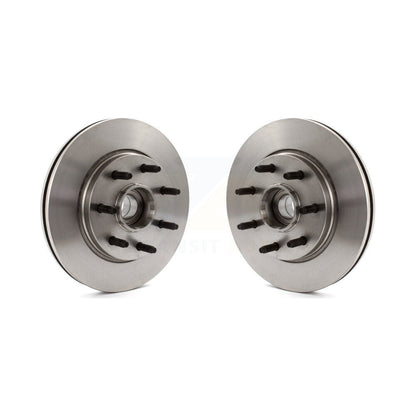 Disc Brake Rotors And Hub Assembly Front Pair For Ford F-150 Lincoln Mark LT RWD