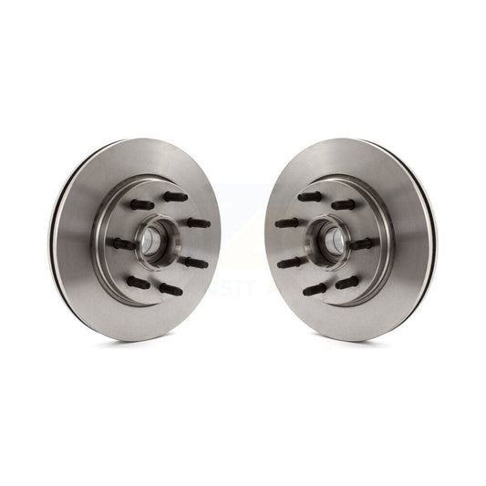 Disc Brake Rotors And Hub Assembly Front Pair For Ford F-150 Lincoln Mark LT RWD